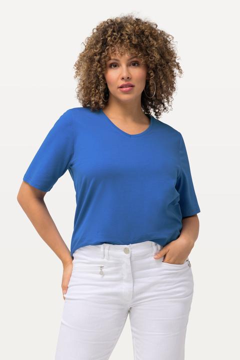 Produktbild Ulla Popken T-Shirt, A-Linie, V-Ausschnitt, Halbarm (58)