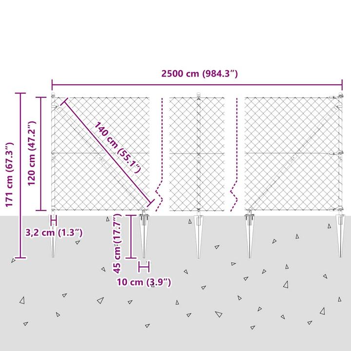 Actual product image vidaXL Zaunpfosten