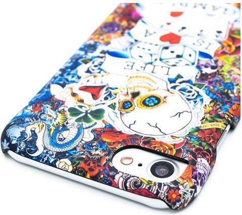 Immagine prodotto I-Paint Custodia rigida Slim per iPhone 7/8/SE - Tattoo (Apple iPhone 7, Apple iPhone 8, Apple iPhone SE)