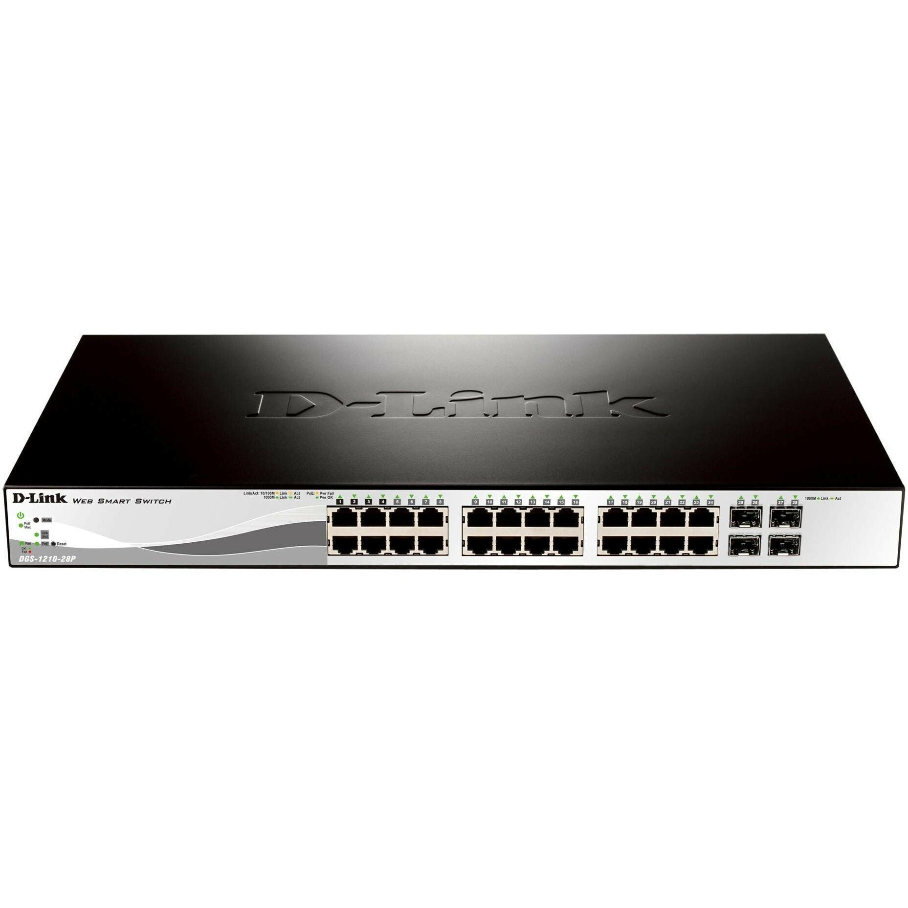 Thumbnail - D-Link DGS-1210 (28 Ports), Netzwerk Switch, Schwarz