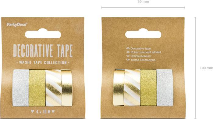 Immagine prodotto Partydeco Nastro adesivo decorativo - oro (4 pz.)