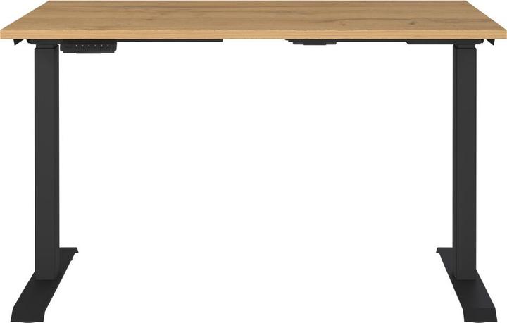 Actual product image Germania JET height-adjustable desk grandson oak rectangular, T-leg frame black 120.0 (120 x 72 cm)