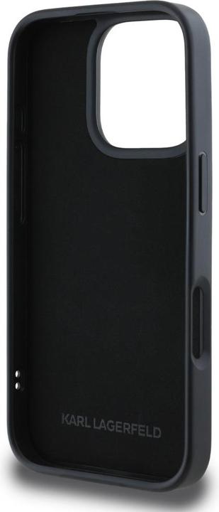 Actual product image Karl Lagerfeld HC 3D Rubber Double Heads iPhone 16 Pro Max Case - Black (Apple iPhone 16 Pro Max)