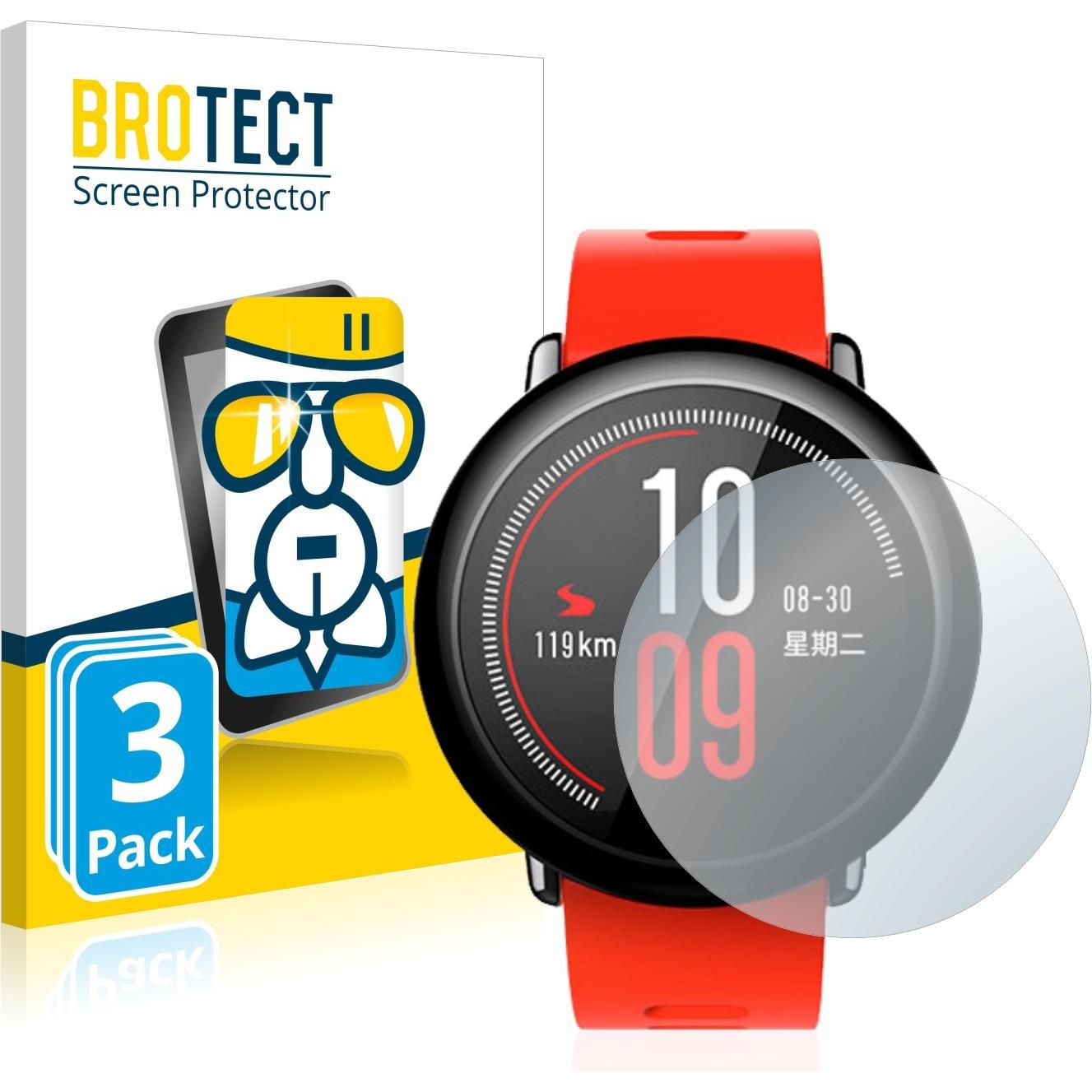 BROTECT AirGlass Panzerglasfolie, Smartwatch Schutzfolie, Transparent