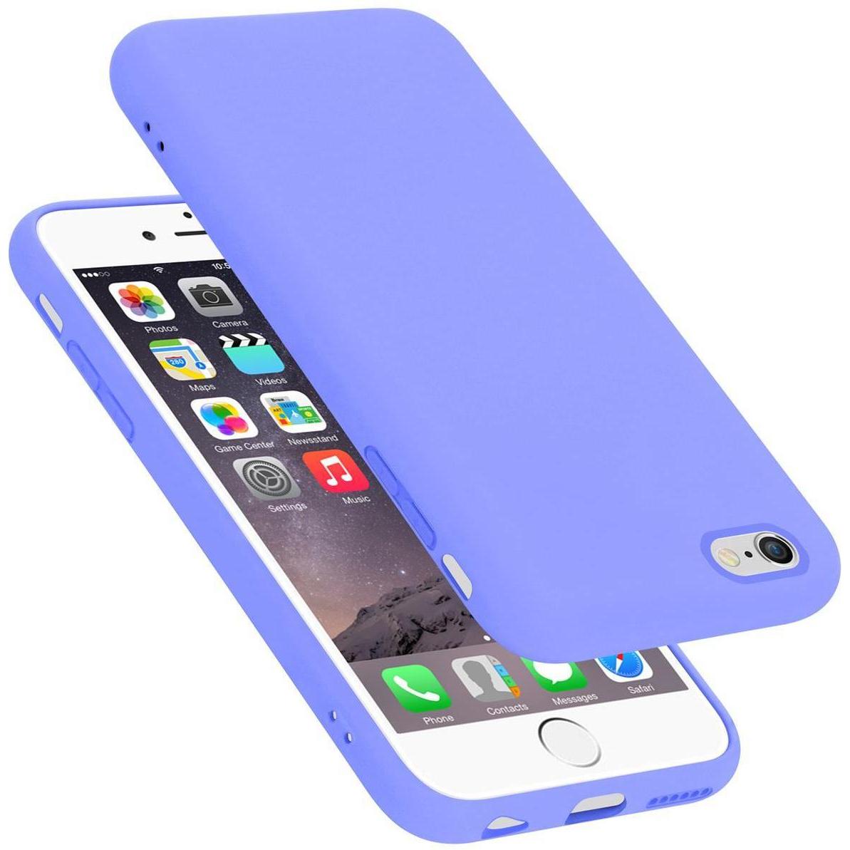 Cadorabo TPU Liquid Silicone Case Cover (Apple iPhone 6 Plus), Smartphone Hülle, Violett