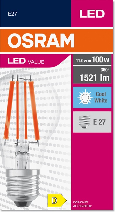Produktbild Osram Value (E27, 11 W, 1521 lm, 1 x, D)