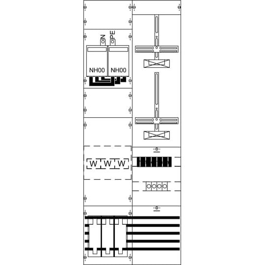 Striebel & John, Verteilerschrank Zubehör, STR KA4219 KA4219 Mess-u.Wandlerfeld kpl.H5/B2