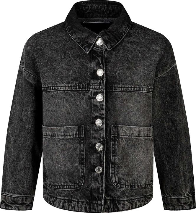 Actual product image Minoti Girls Plain Patch Pocket Denim Jacket (98)