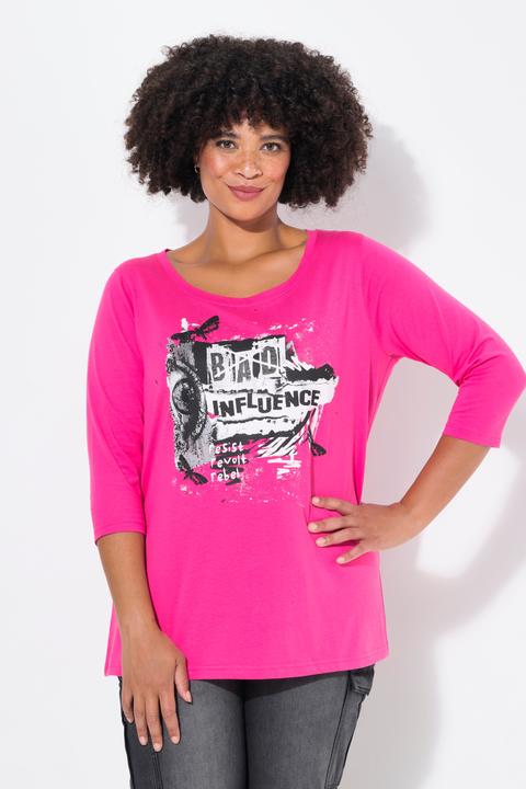 Produktbild Angel of Style T-Shirt, Classic Fit, Collagen-Druck, 3/4-Ärmel (50)