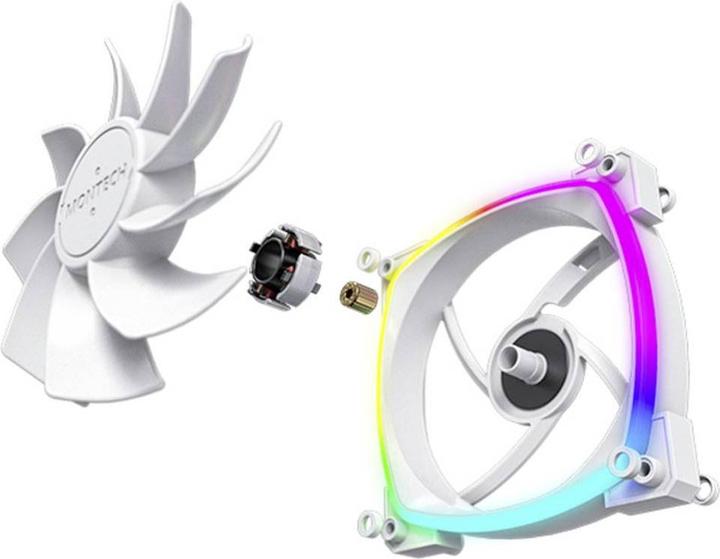 Actual product image Montech RX120 PWM ARGB fan - 120mm, white (120 mm, 1x)