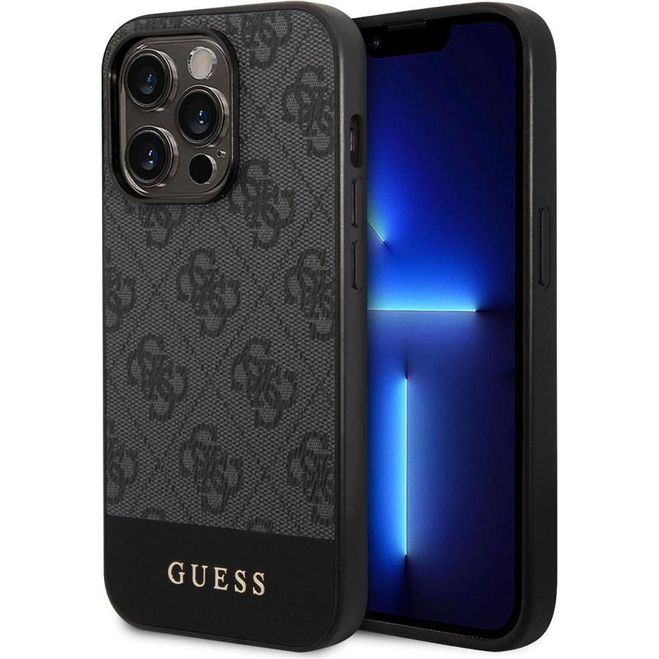 Thumbnail - Guess GUHCP14XG4GLGR iPhone 14 Pro Max 6,7" szary/grey hard case 4G Stripe Collection (Apple iPhone 14 Pro Max), Smartph...