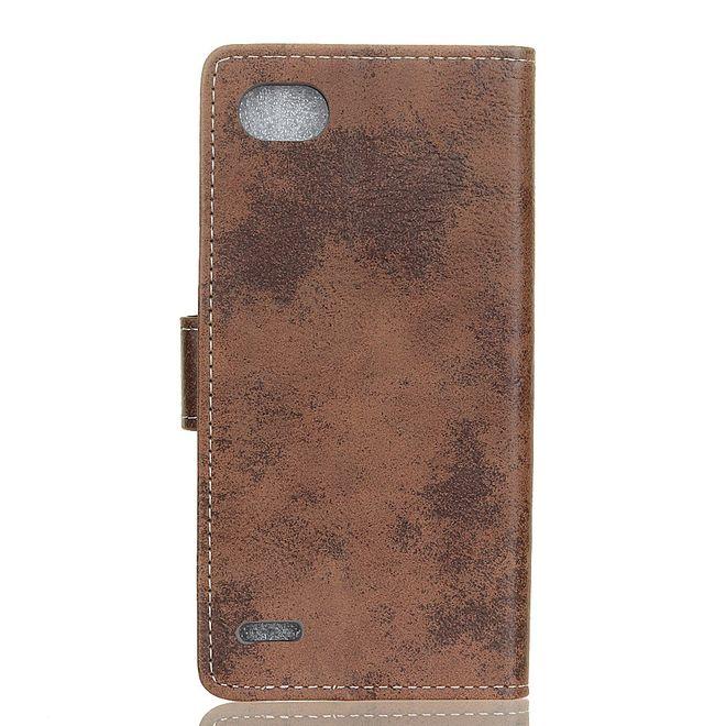 Actual product image MU Classic Vintage leather cover (LG Q6+, LG Q6)