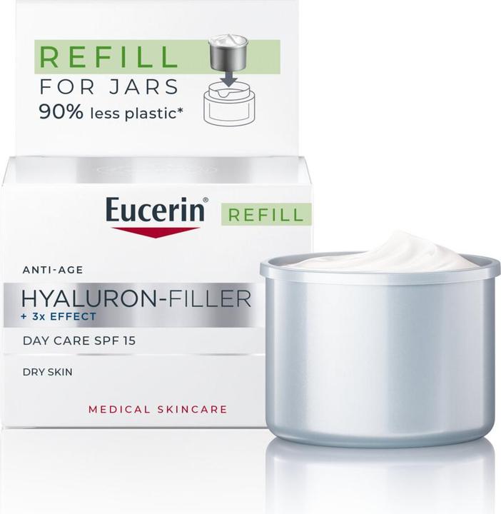 Eucerin Refill for Mature Skin Cream SPF 15 HYALURON-Filler+3x Effect (Tagespflege-Nachfüllung), 50 ml (50 ml)