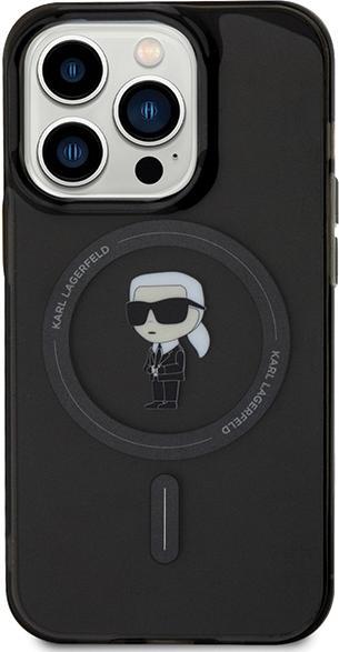 Actual product image Karl Lagerfeld KLHMP14LHFCKNOK iPhone 14 Pro 6.1" czarny/black hardcase IML Ikonik MagSafe (Apple iPhone 14 Pro)
