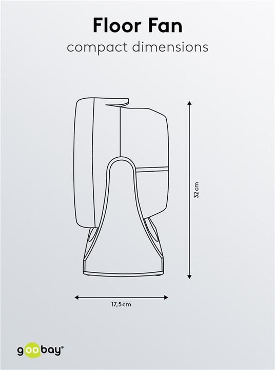 Produktbild Goobay 22,90cm (9") Bodenventilator (60 dB)