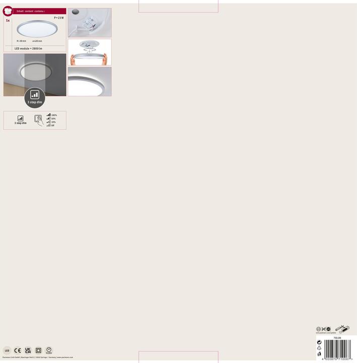 Actual product image Paulmann Atria Shine Backlight 3-Step-Dim (2800 lm)