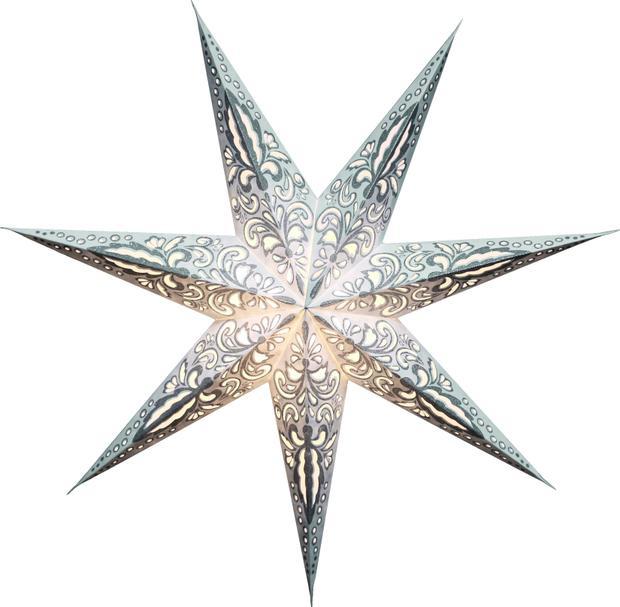 Produktbild MICA Living Stern aus Papier - weiss/silber - ca. 60 cm