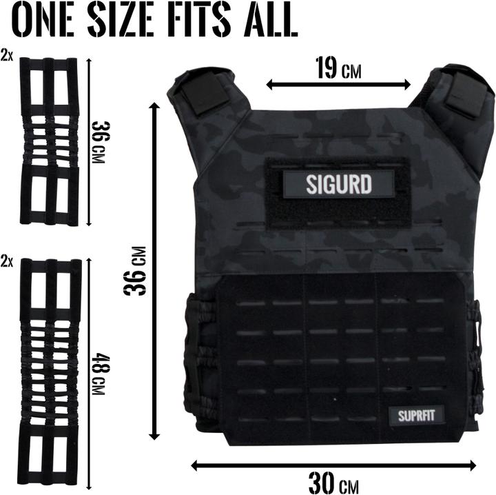 Actual product image Suprfit Sigurd 3D Weight Vest (1 x 8 kg)