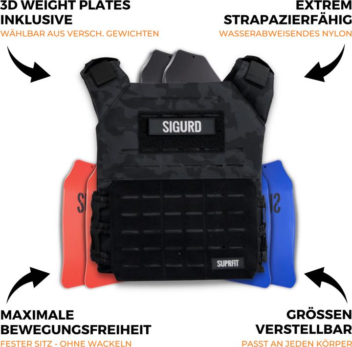 Actual product image Suprfit Sigurd 3D Weight Vest (1 x 8 kg)