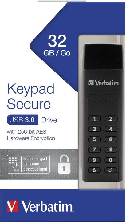 Produktbild Verbatim Keypad Secure (32 GB, USB-A, USB 3.1)