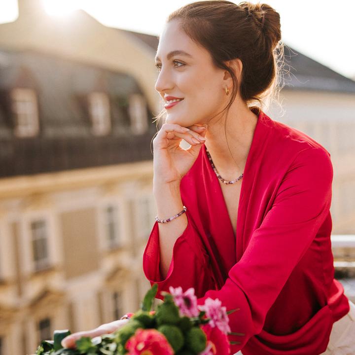 Produktbild Julie Julsen Loving Stones Halskette (Silber 925)