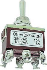 Produktbild Velleman Maxi Toggle Switch Dpdt On-On 10A/250V
