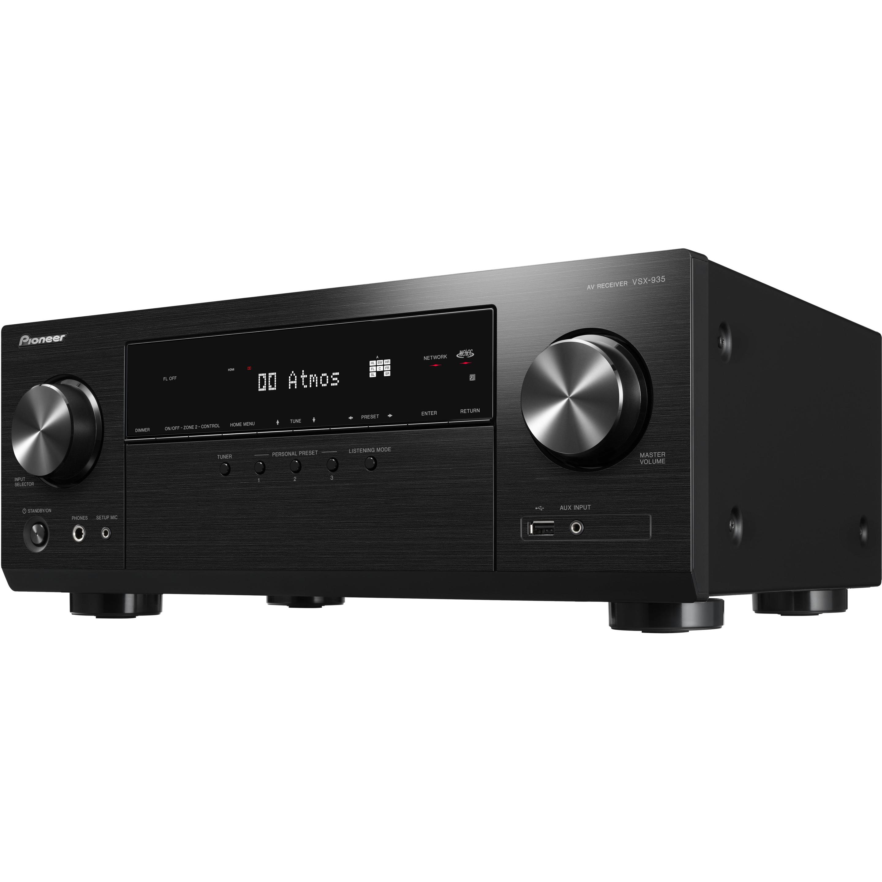 Pioneer VSX-935 (7.2 Kanal, FM, DAB+), AV Receiver, Schwarz