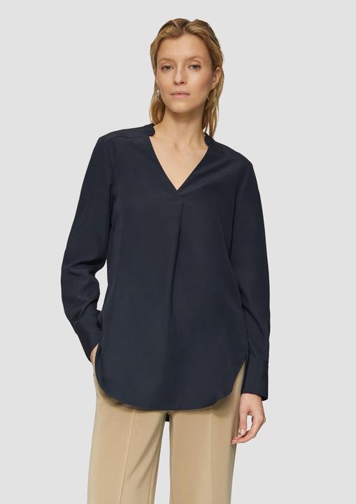 Produktbild S.Oliver Bluse Longbluse aus Modalmix mit Tunika-Ausschnitt (36)