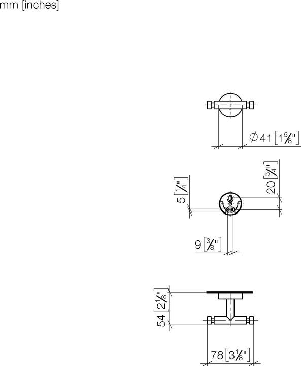 Actual product image Dornbracht hook, 2-piece, 83256979