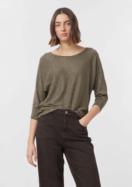 Produktbild Comma Strickpullover Glitzergarn Feinstrick Pullover mit 3/4 Arm (42)