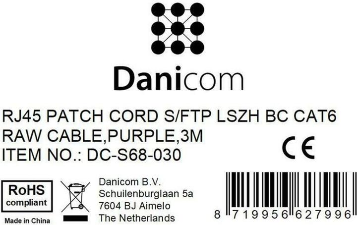 Produktbild Dsit CAT 6 Netzwerkkabel LSOH (S/FTP, CAT6, 3 m)