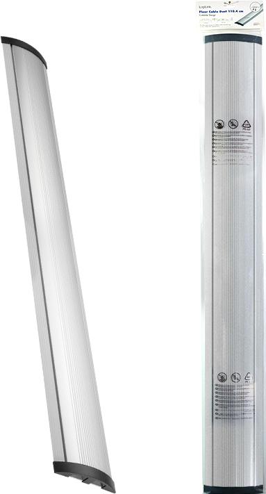 Produktbild LogiLink Bodenkabelabdeckung, Alu & ABS, 1104x139x22mm, schneidbar, silber (Kabelkanal, 110.40 cm)