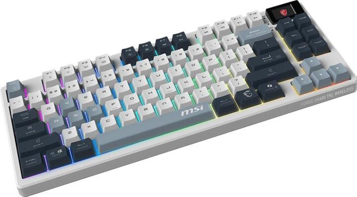 MSI FORGE GK600 TKL W SKY FR (FR, Cable, Wireless)