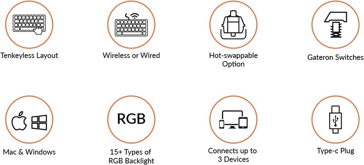 Actual product image Keychron K8 Hot-Swap (CH, Cable, Wireless)