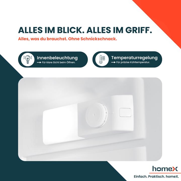 Actual product image HomeX Refrigerator with freezer compartment small (109 l)