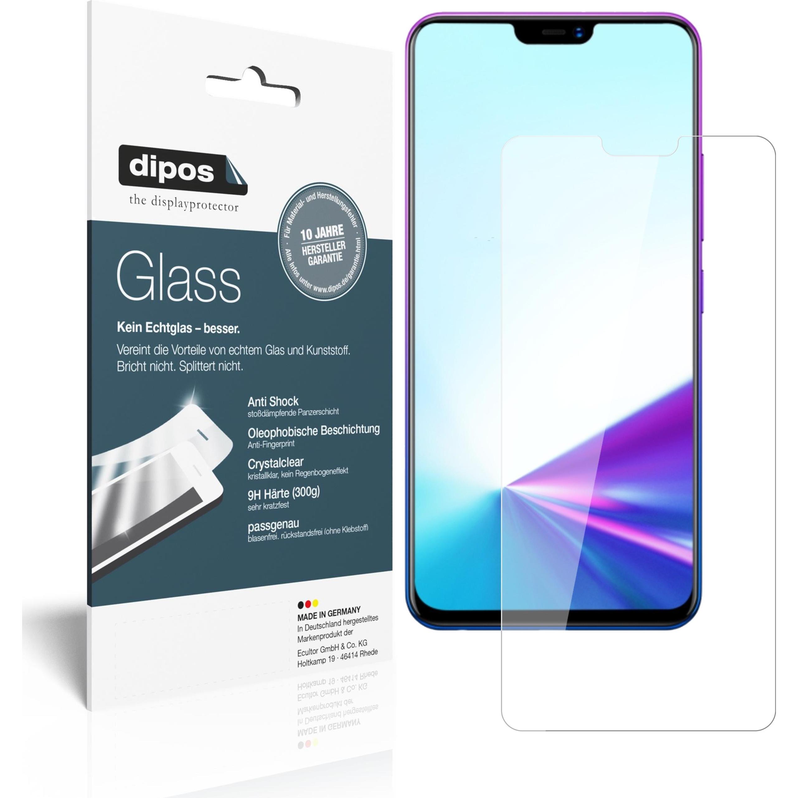 Dipos Displayschutz Anti-Shock (2 Stück, Vivo Z3x), Smartphone Schutzfolie, Transparent