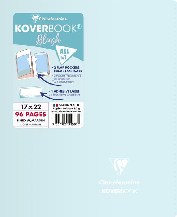 Produktbild Clairefontaine Koverbook Blush (A5, Liniert, Weicher Einband)