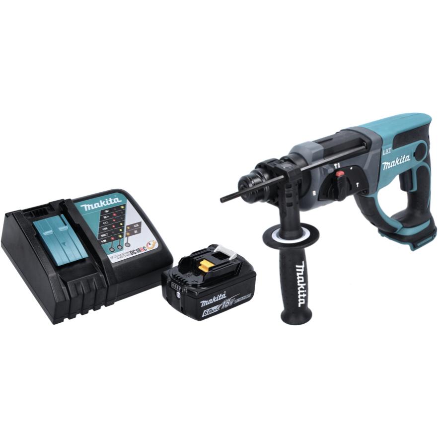 Thumbnail - Makita, Bohrmaschine + Akkuschrauber, DHR 202 RG1 Akku Kombihammer 18 V 2,0 J SDS Plus + 1x Akku 6,0 Ah + Ladegerät (Akk...