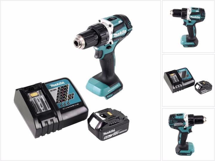 Actual product image Makita DDF 484 RG1 Battery drill driver Brushless 18 V 54 Nm + 1x battery 6.0 Ah + charger (Rechargeable battery operated)