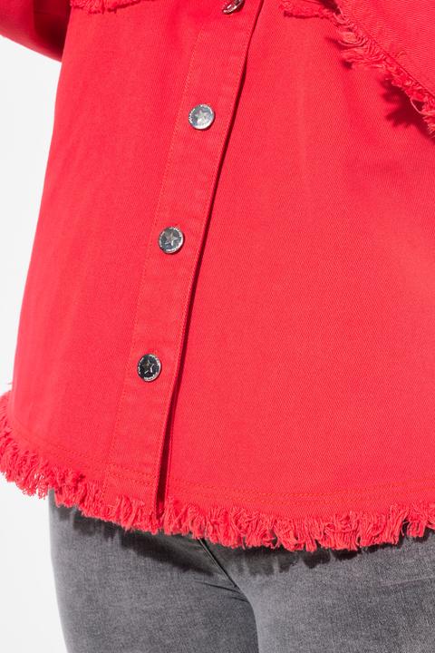 Produktbild Angel of Style Jeansjacke, Ösen, Fransensaum, Hemdkragen, Langarm (46)