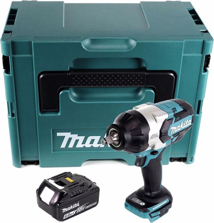 Image du produit Makita DTW 1002 G1J Clé à choc sans fil 18 V 1000 Nm 1/2" Brushless + 1x batterie 6,0 Ah + Makpac - ohn