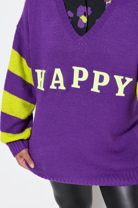 Produktbild Angel of Style Pullover, oversized, HAPPY, Ringel-Ärmel (46, 48)