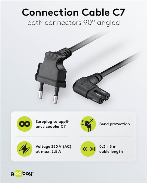 Produktbild Goobay Euro Anschlusskabel (3 m)