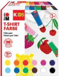 Image du produit Marabu KiDS T-Shirt couleur 36ml 6SZ (Magenta, Rouge cerise, Jaune, Vert, Noir, Bleu moyen, 36 ml)