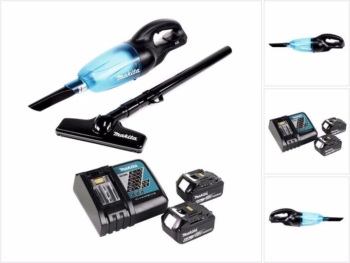 Produktbild Makita DCL 180 RG B Akku Staubsauger 18 V Schwarz + 2x Akku 6,0 Ah + Ladegerät