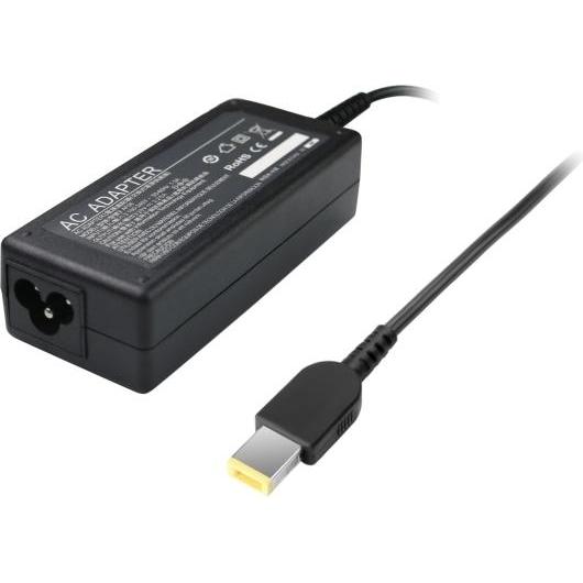 Deltacoimp Power adapter for Lenovo T570/T470/L470, 65W, 3,25A, black (65 W), Notebook Netzteil, Schwarz