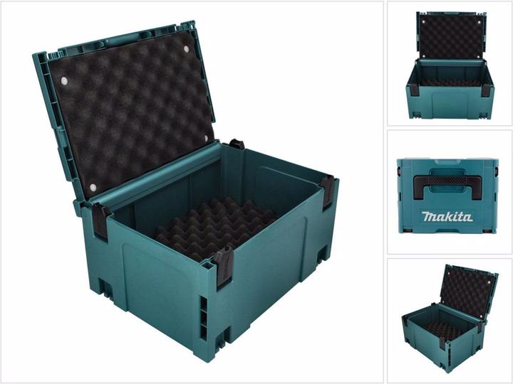 Produktbild Makita MAKPAC 3 Systemkoffer + Deckelpolster + Schaumstoff Universaleinlage