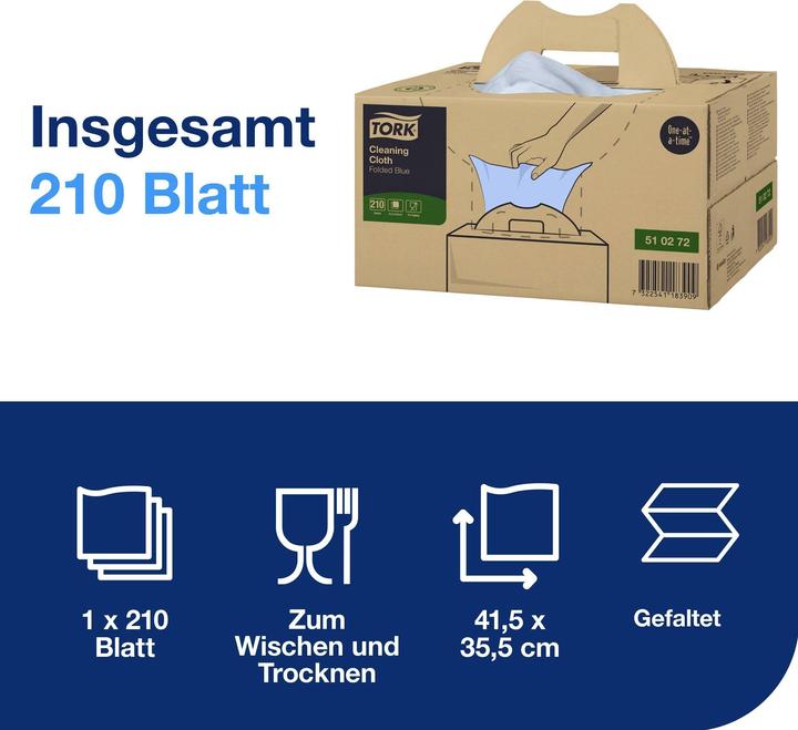 Immagine prodotto Tork Panni per la pulizia multiuso Blue W7 1x 210 panni 510272 Quantità: 210pcs. (210 pz.)