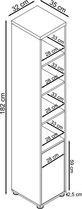 Image du produit Loft 24 Thessa (32 x 35 x 182 cm)