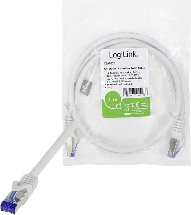 Image du produit LogiLink C6A142S RJ45 CAT 6a (S/FTP, CAT6a, 50 m)